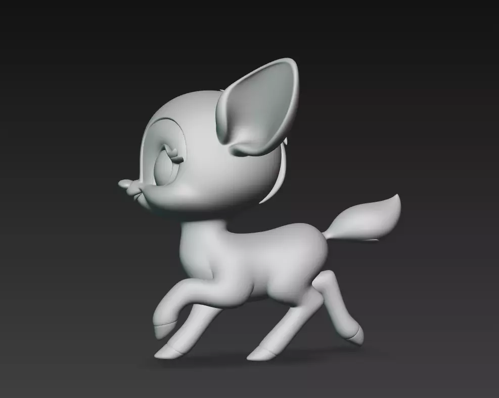 Cute Deer - Stylized Cartoon Forest Animal 3D Model 3D print model_10