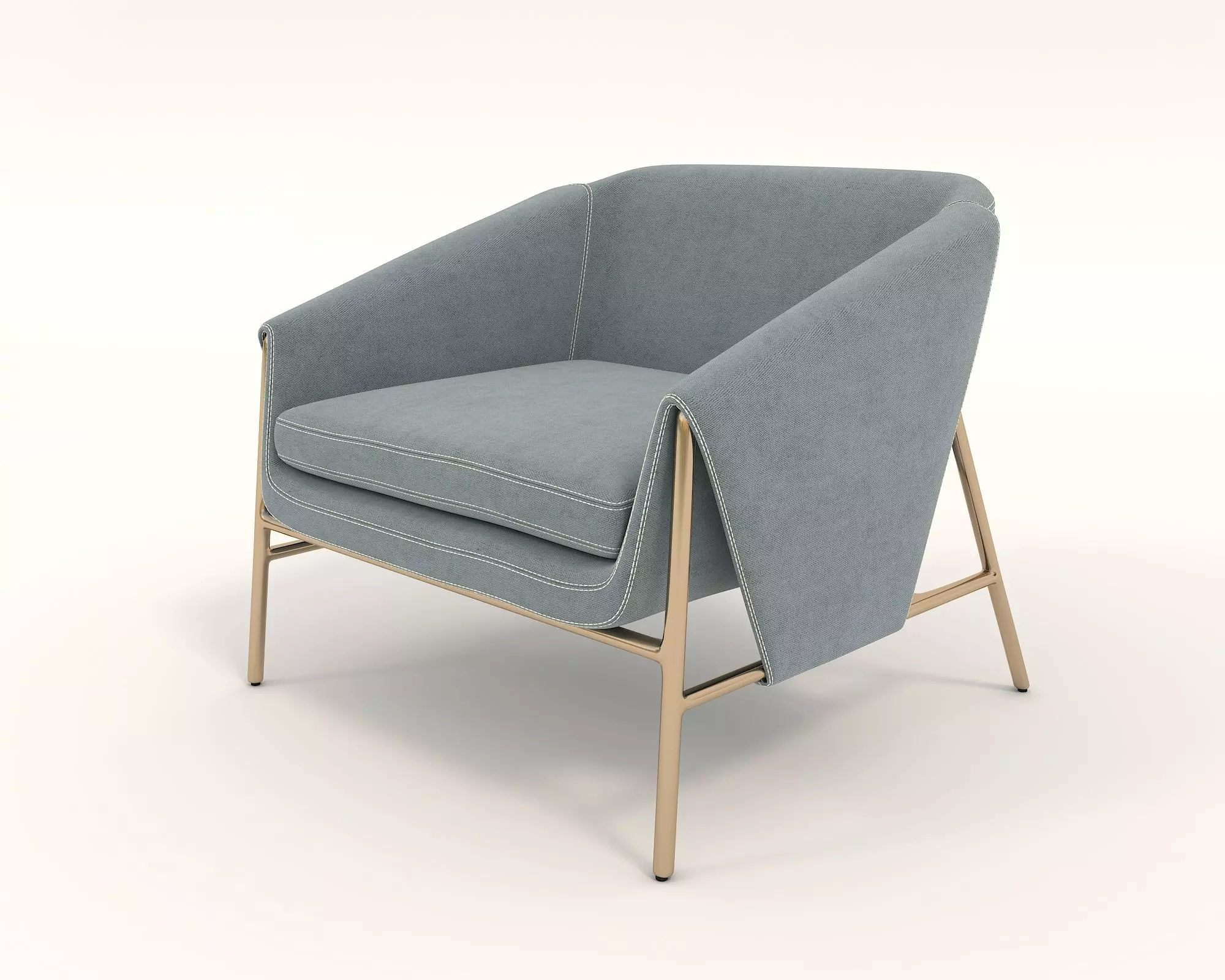 Modern Coffee Table and Armchair Set 32 3D model_4