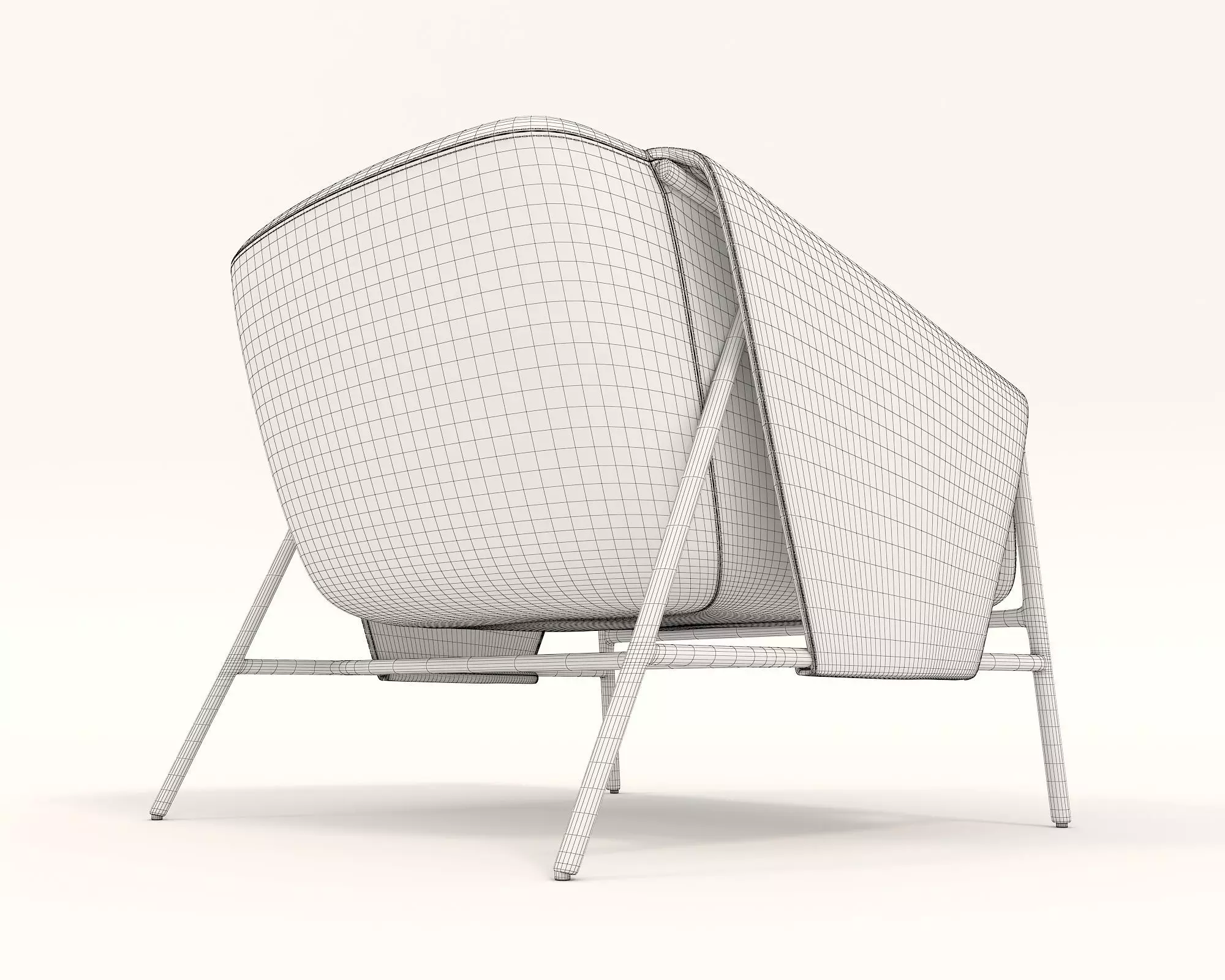 Modern Coffee Table and Armchair Set 32 3D model_8