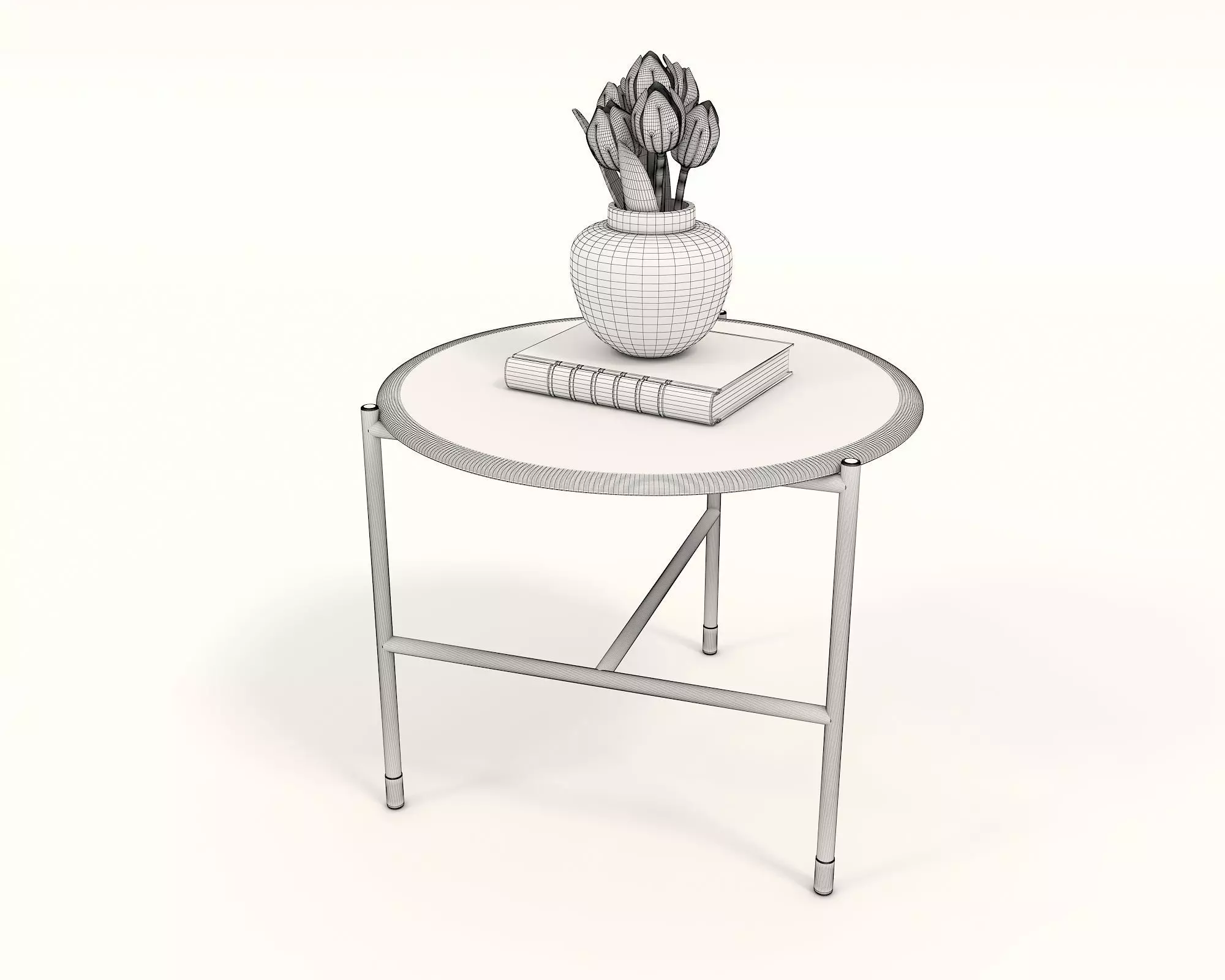 Modern Coffee Table and Armchair Set 32 3D model_9