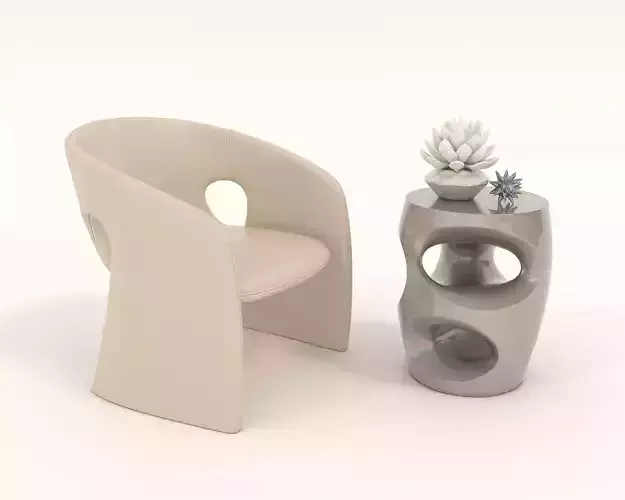 Modern Coffee Table and Armchair Set 33