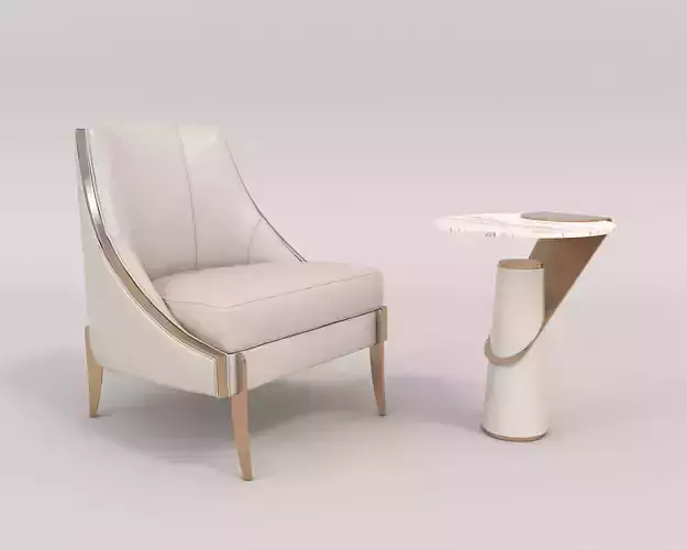 Modern Coffee Table and Armchair Set 34