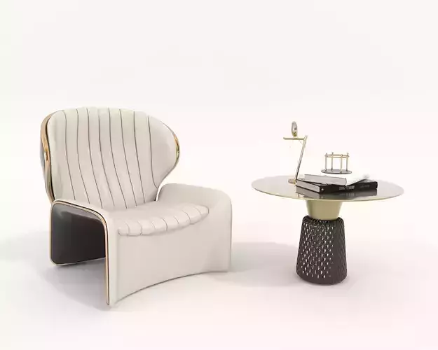 Modern Coffee Table and Armchair Set 37
