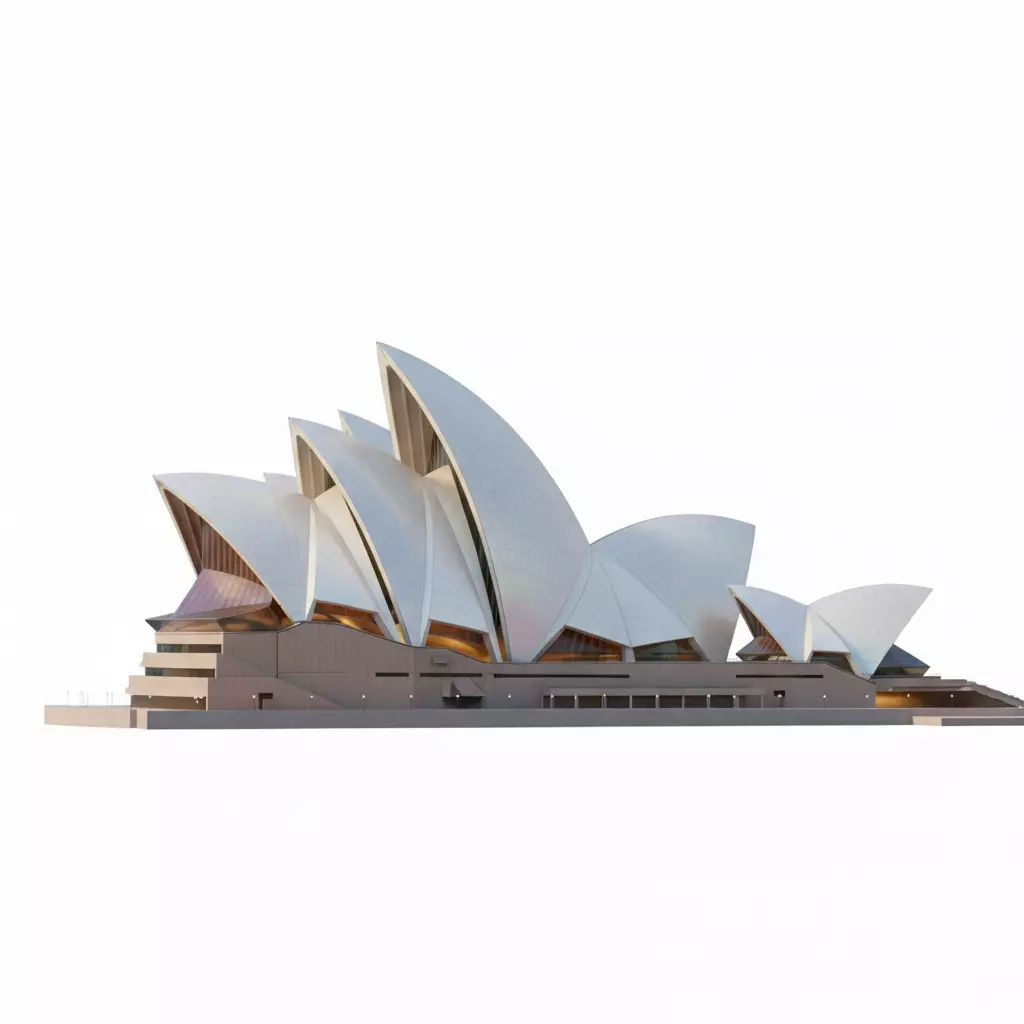 Sydney Opera House Architectural Model Low-poly 3D model_0