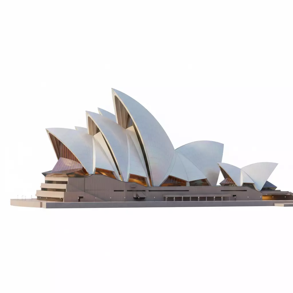Sydney Opera House Architectural Model Low-poly 3D model_7