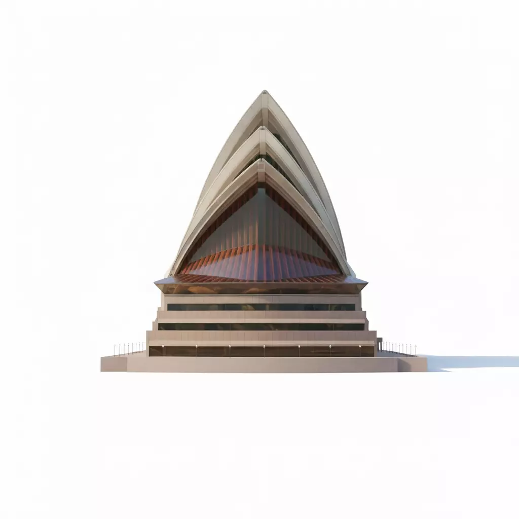 Sydney Opera House Architectural Model Low-poly 3D model_5