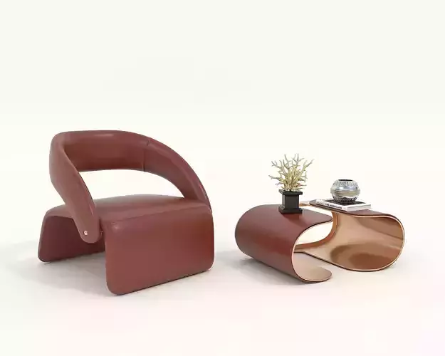 Modern Coffee Table and Armchair Set 38