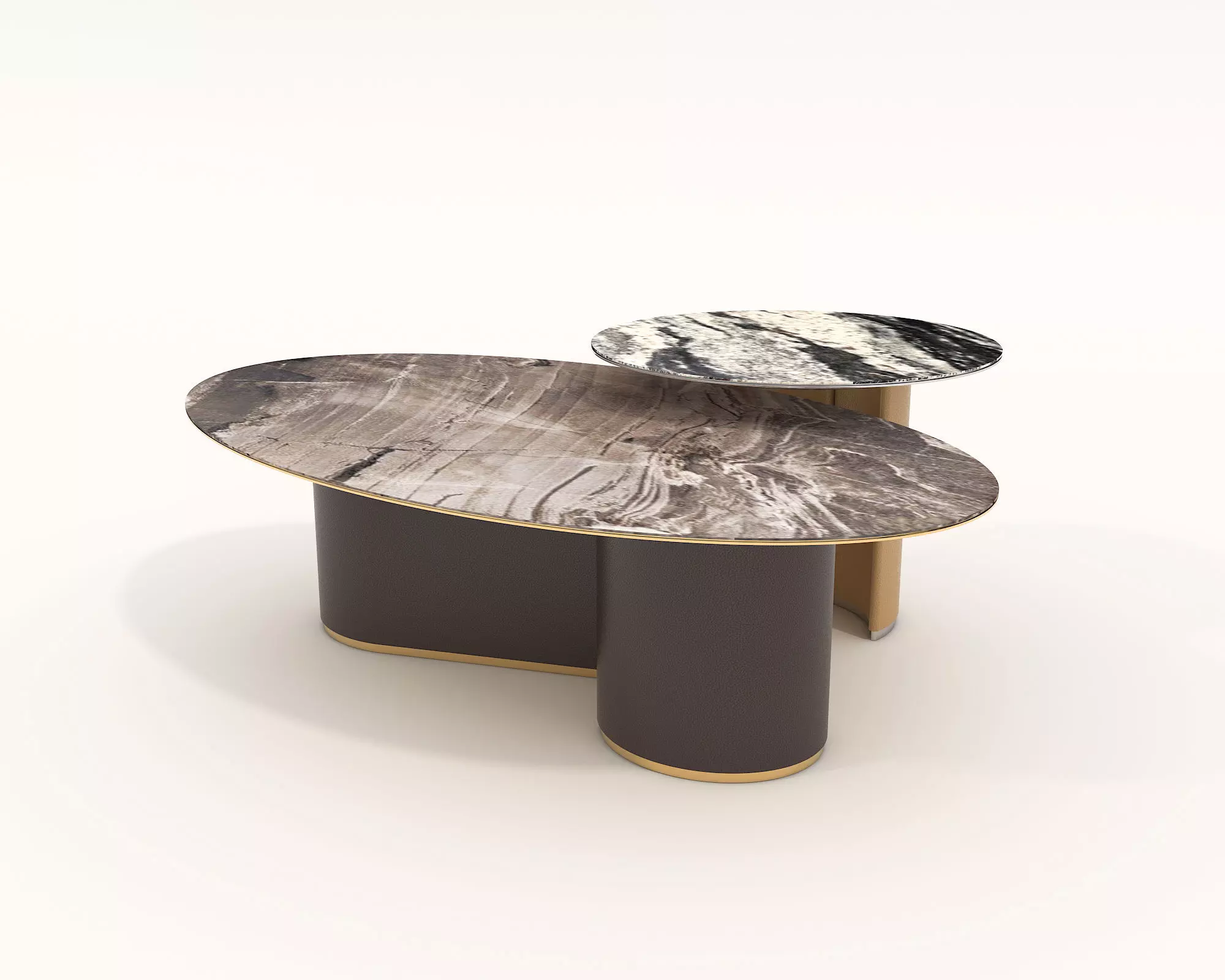 Modern Coffee Table and Armchair Set 39 3D model_5