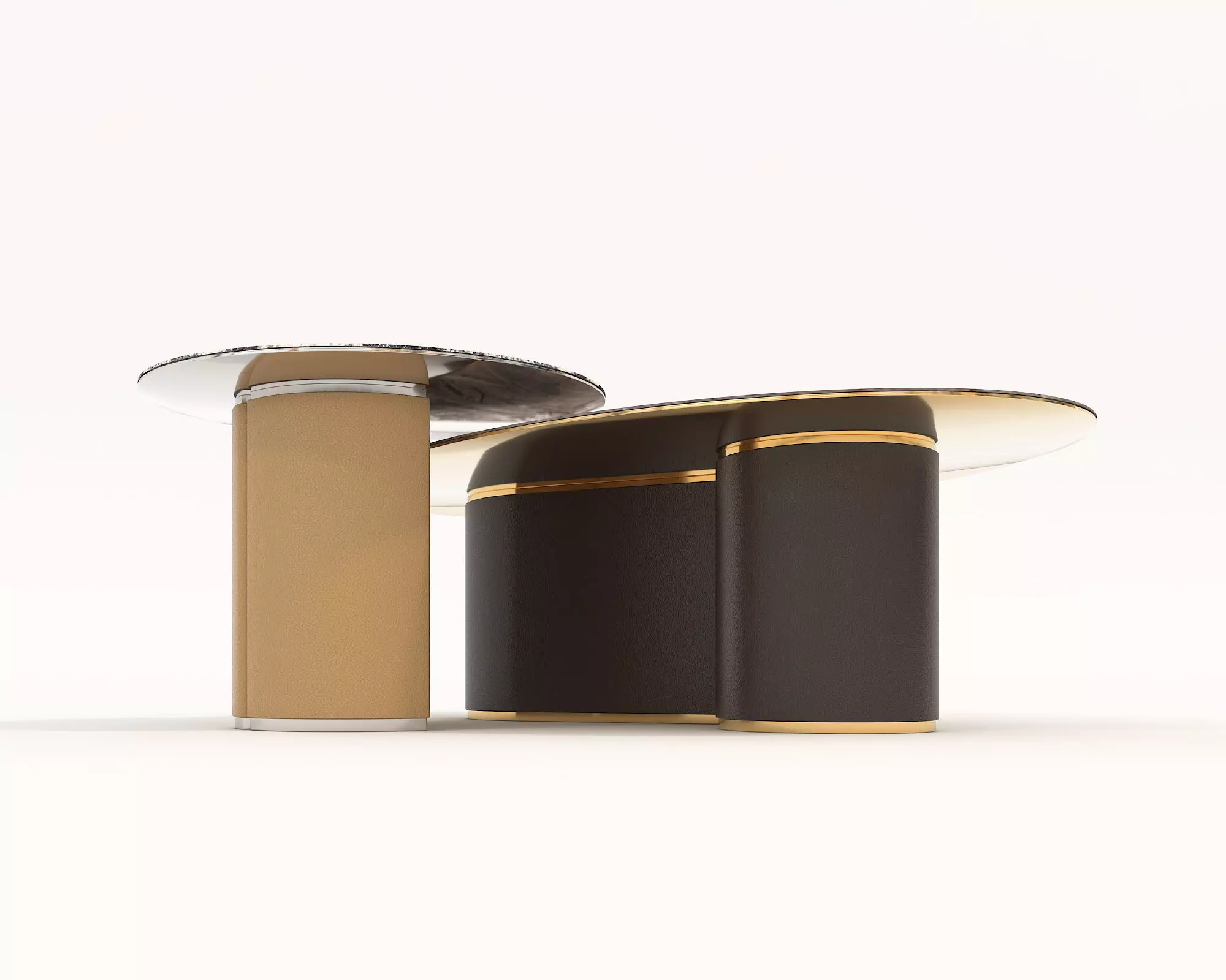 Modern Coffee Table and Armchair Set 39 3D model_7