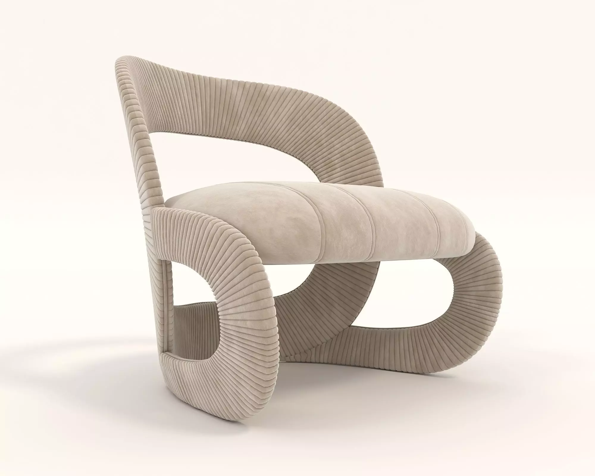 Modern Coffee Table and Armchair Set 40 3D model_5