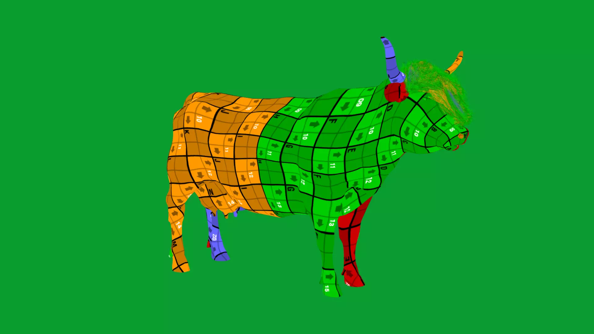 Highland Cattle Low-poly 3D model_40