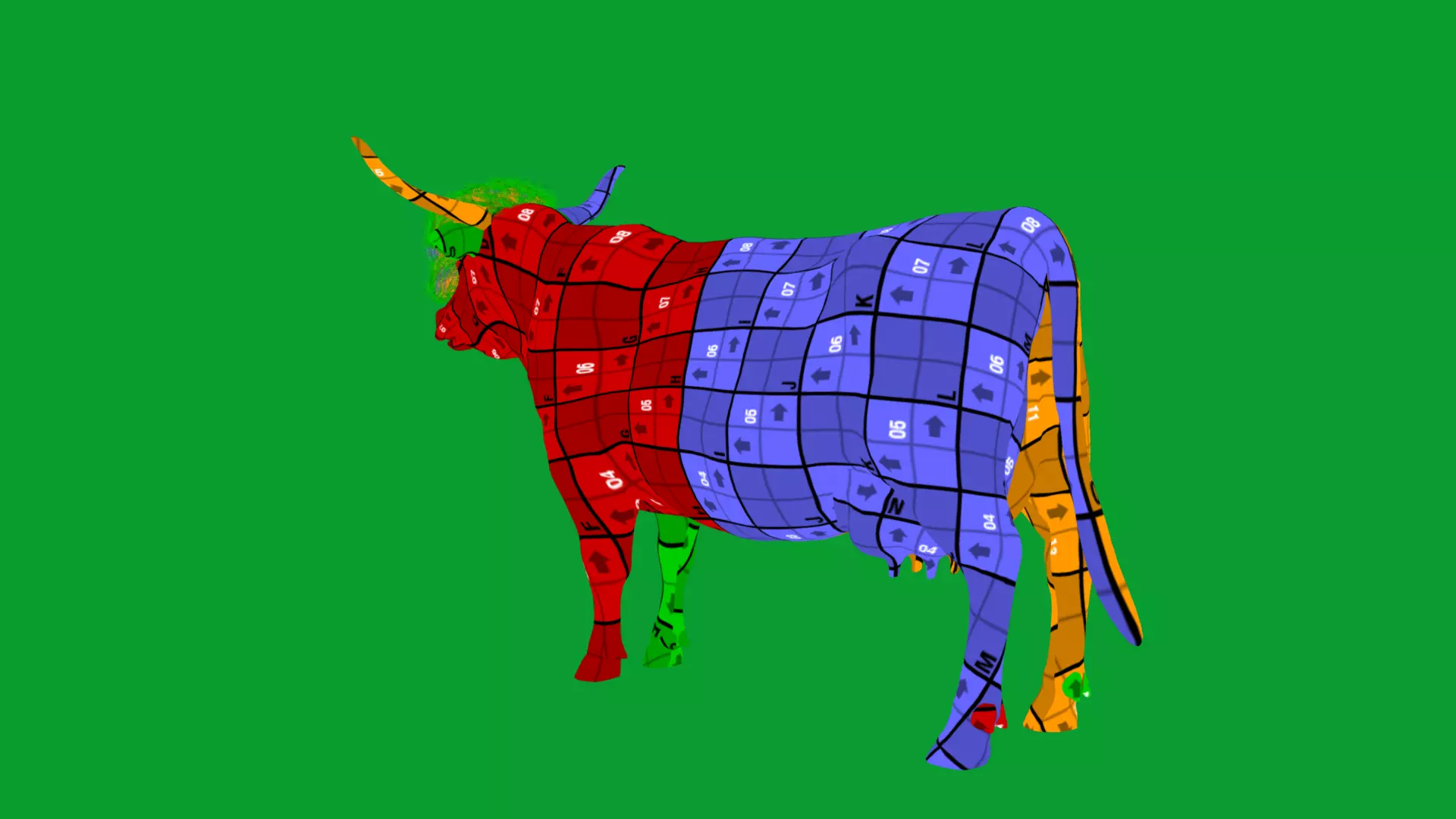 Highland Cattle Low-poly 3D model_43