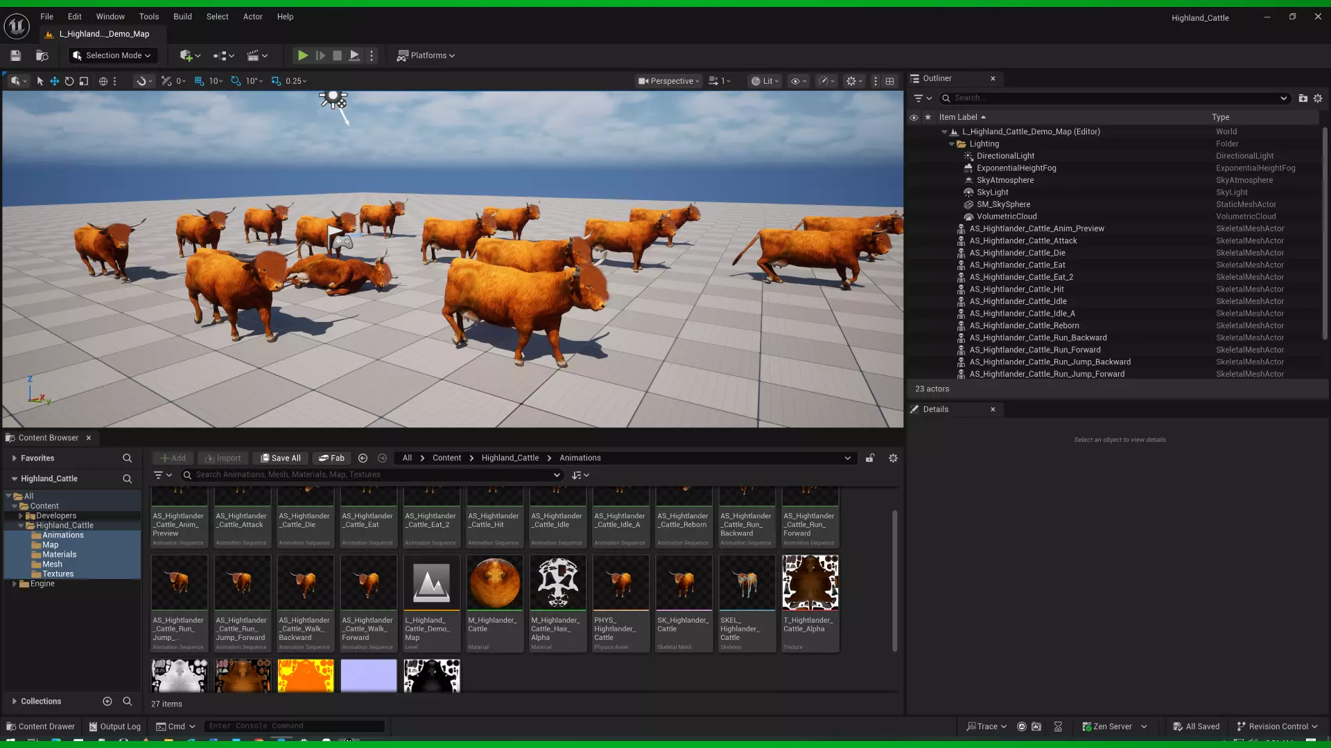 Highland Cattle Low-poly 3D model_2