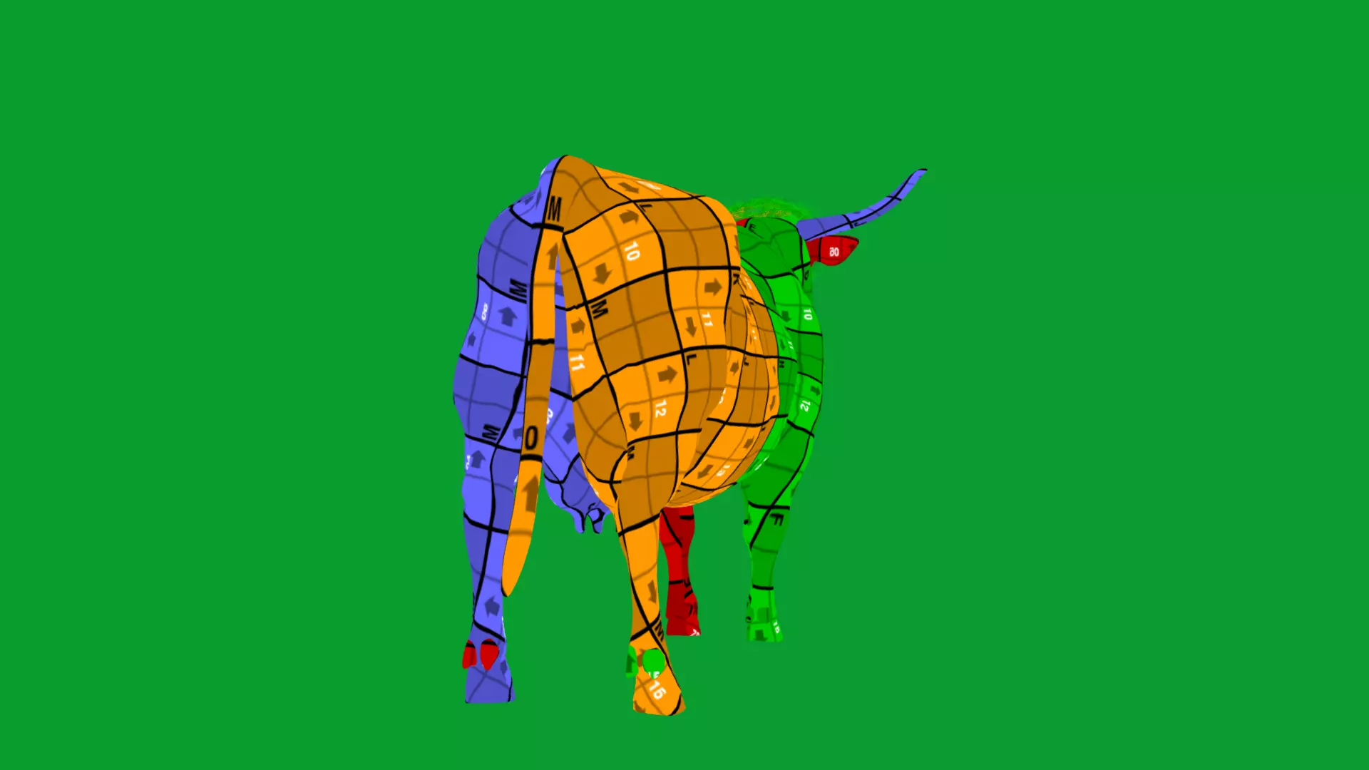 Highland Cattle Low-poly 3D model_42
