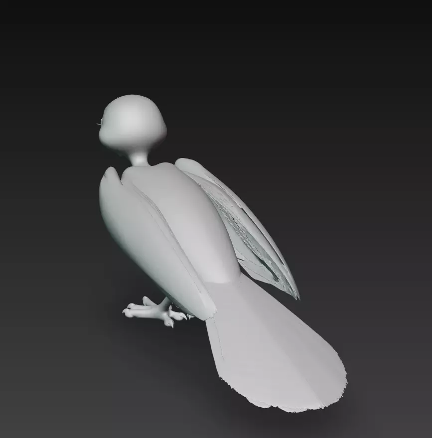 Funny Vulture - Stylized Cartoon Bird 3D Model 3D print model_8