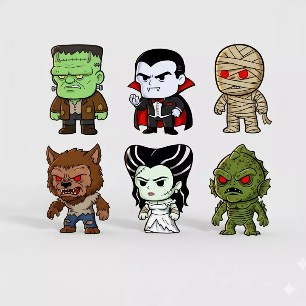Classic monsters 3D print model_12