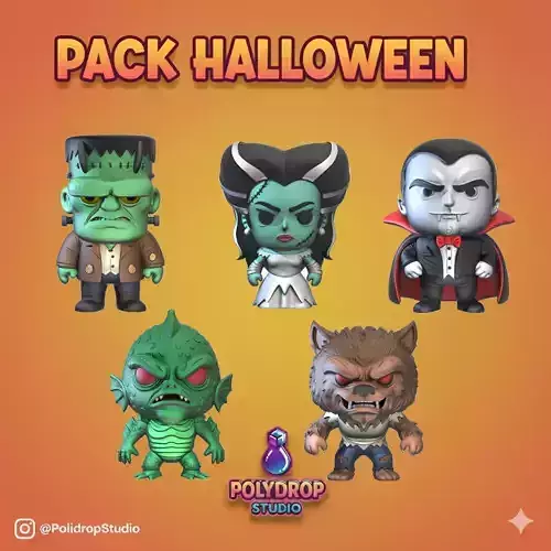 Classic monsters 3D print model