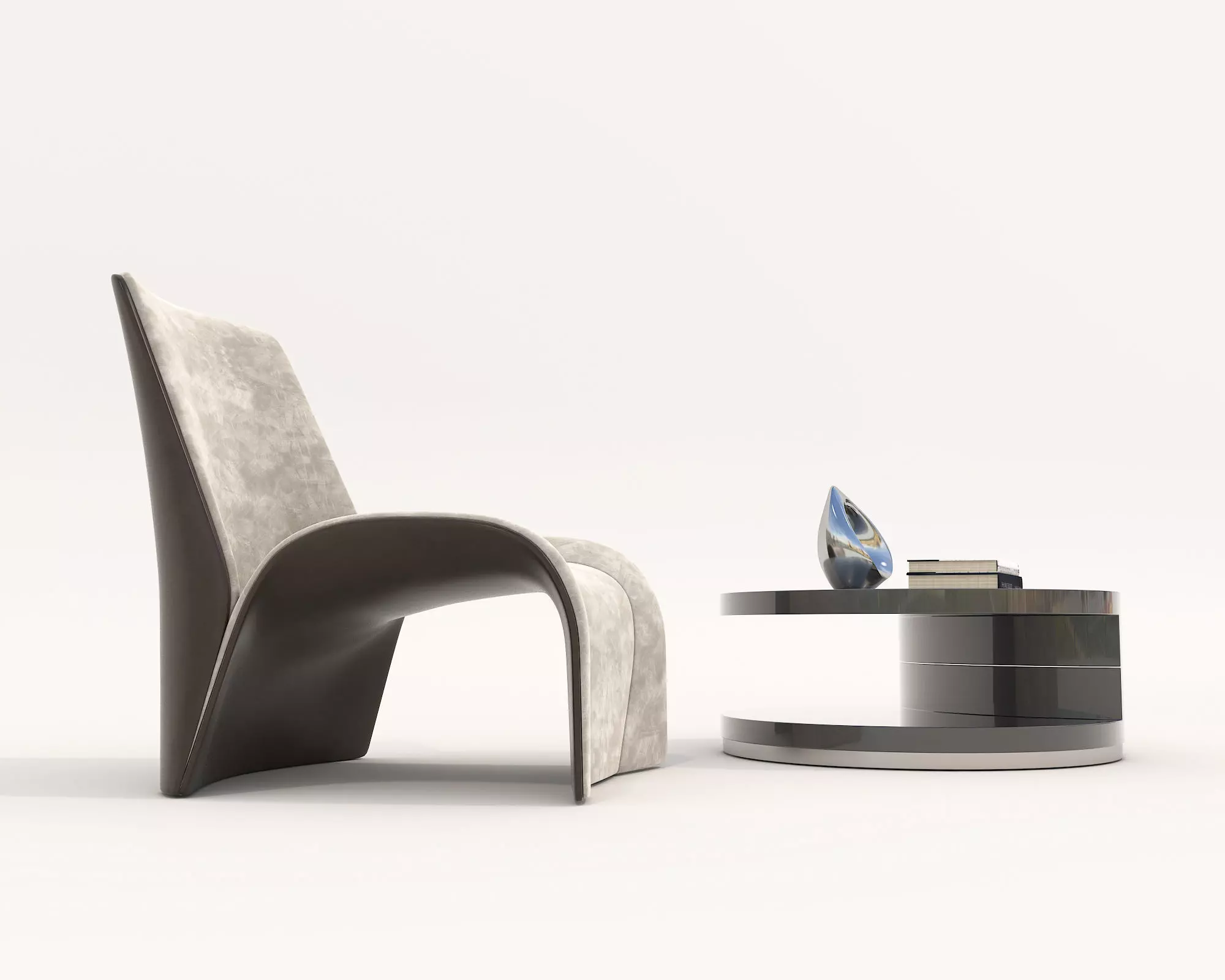 Modern Coffee Table and Armchair Set 44 3D model_4