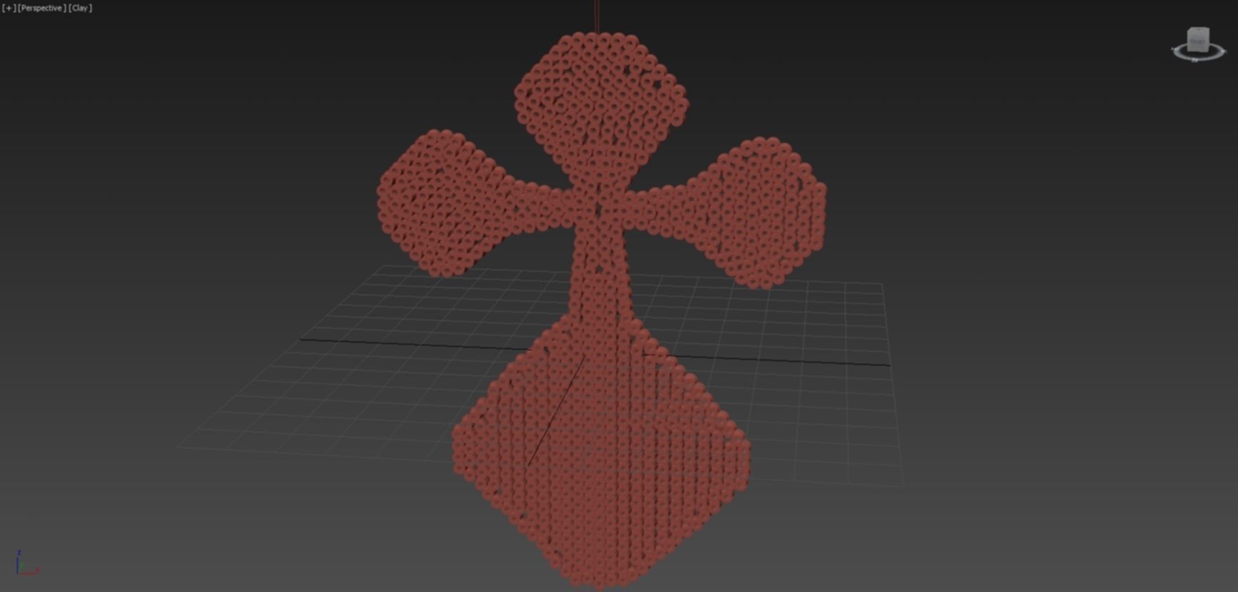 Perler Beads Crucifix 3D model_6