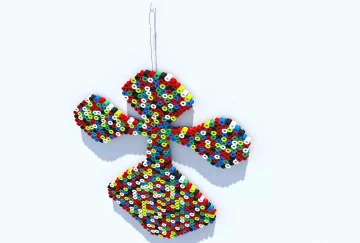 Perler Beads Crucifix 3D model_0