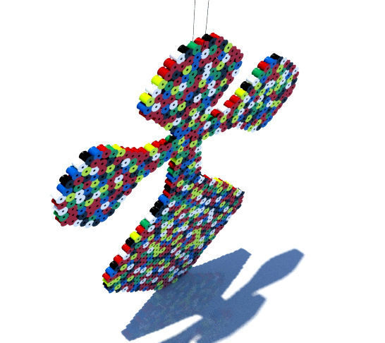 Perler Beads Crucifix 3D model_4