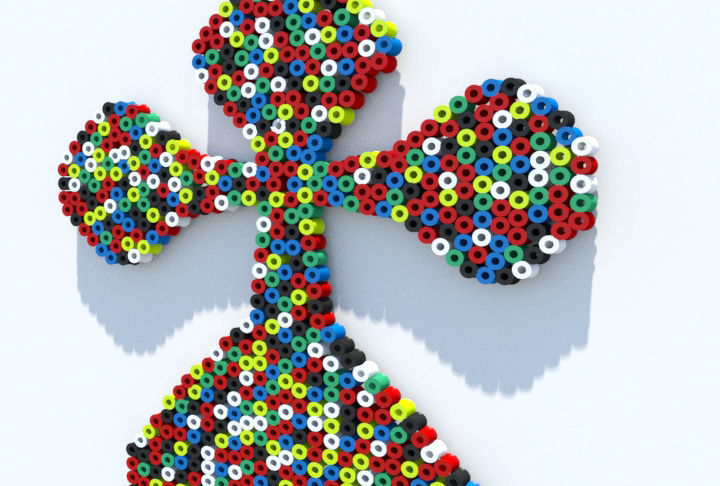 Perler Beads Crucifix 3D model_3