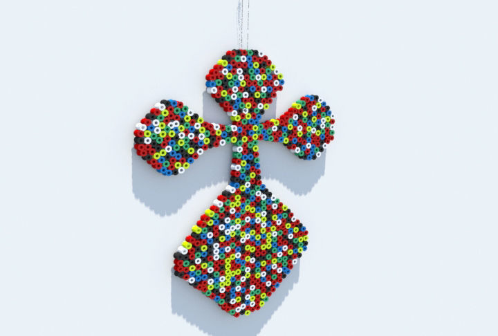 Perler Beads Crucifix 3D model_1