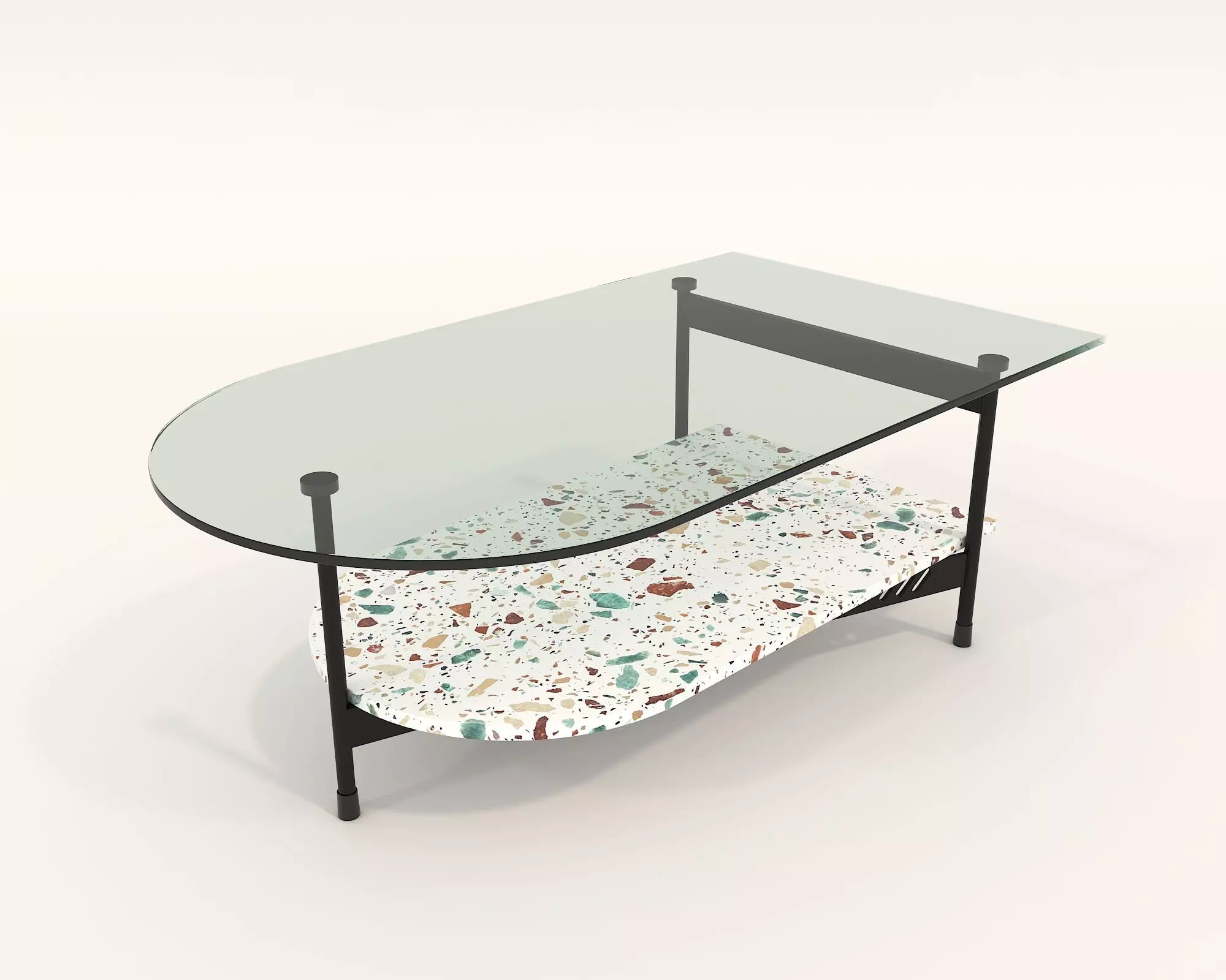 Modern Coffee Table and Armchair Set 46 3D model_6