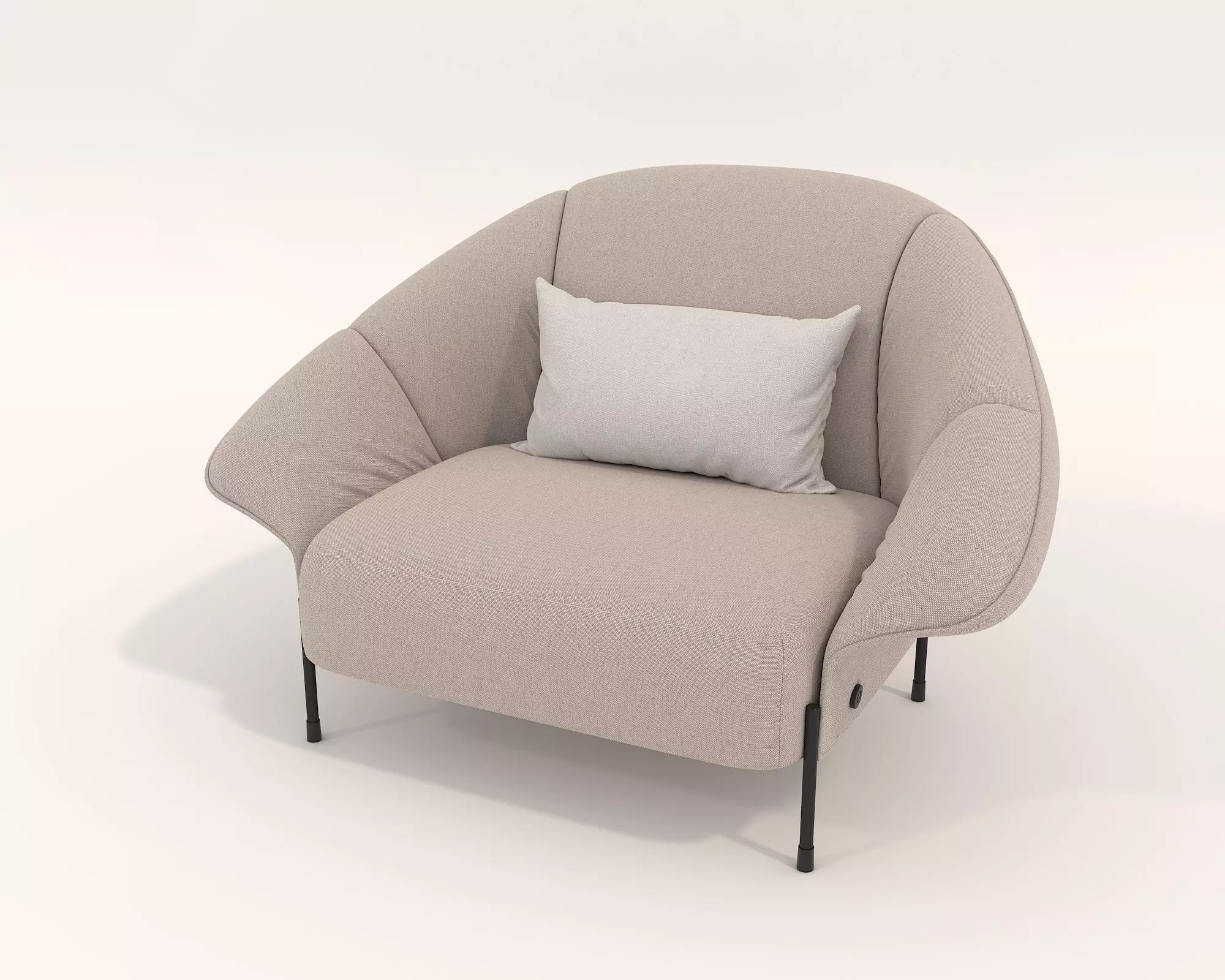 Modern Coffee Table and Armchair Set 46 3D model_5