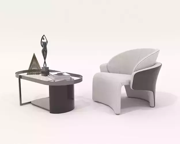 Modern Coffee Table and Armchair Set 48