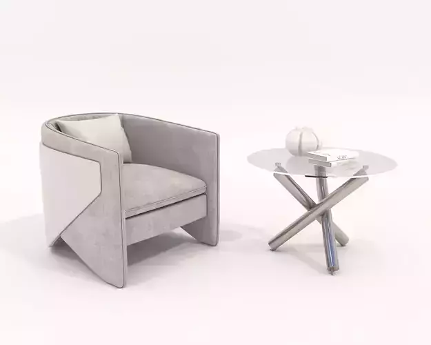 Modern Coffee Table and Armchair Set 49