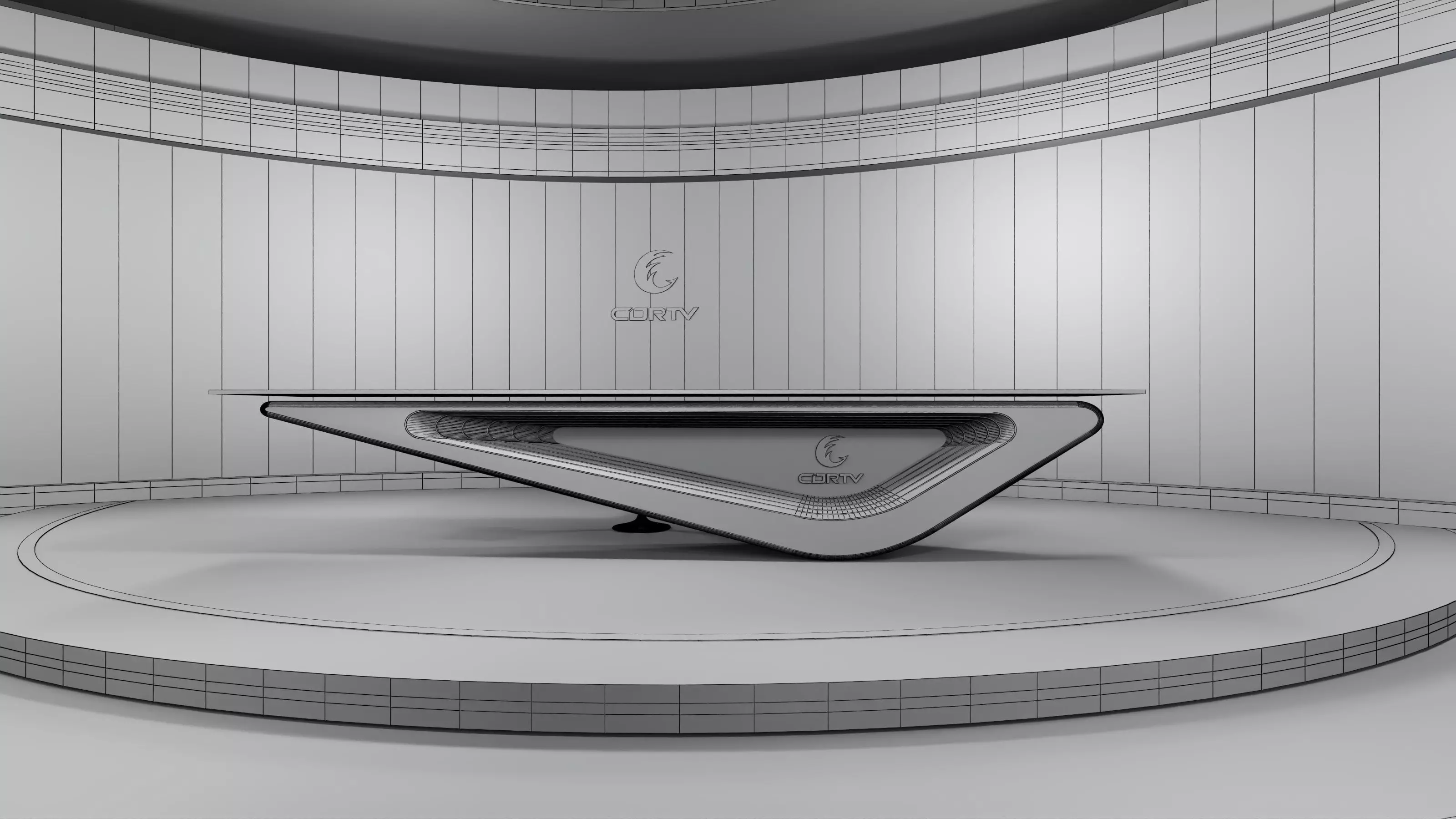 Virtual Broadcast Studio Low-poly 3D model_24