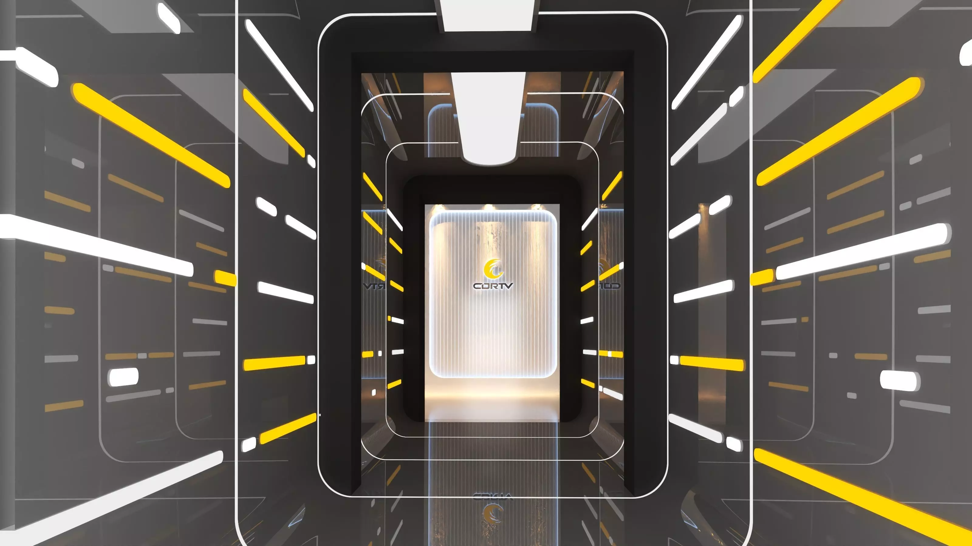 Virtual Broadcast Studio Low-poly 3D model_6