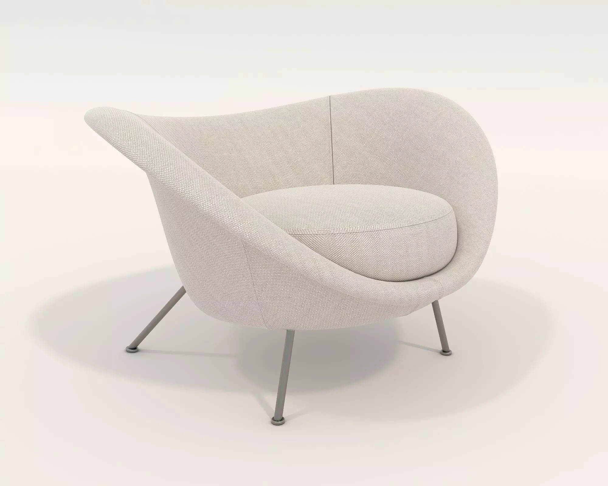 Modern Coffee Table and Armchair Set 52 3D model_7