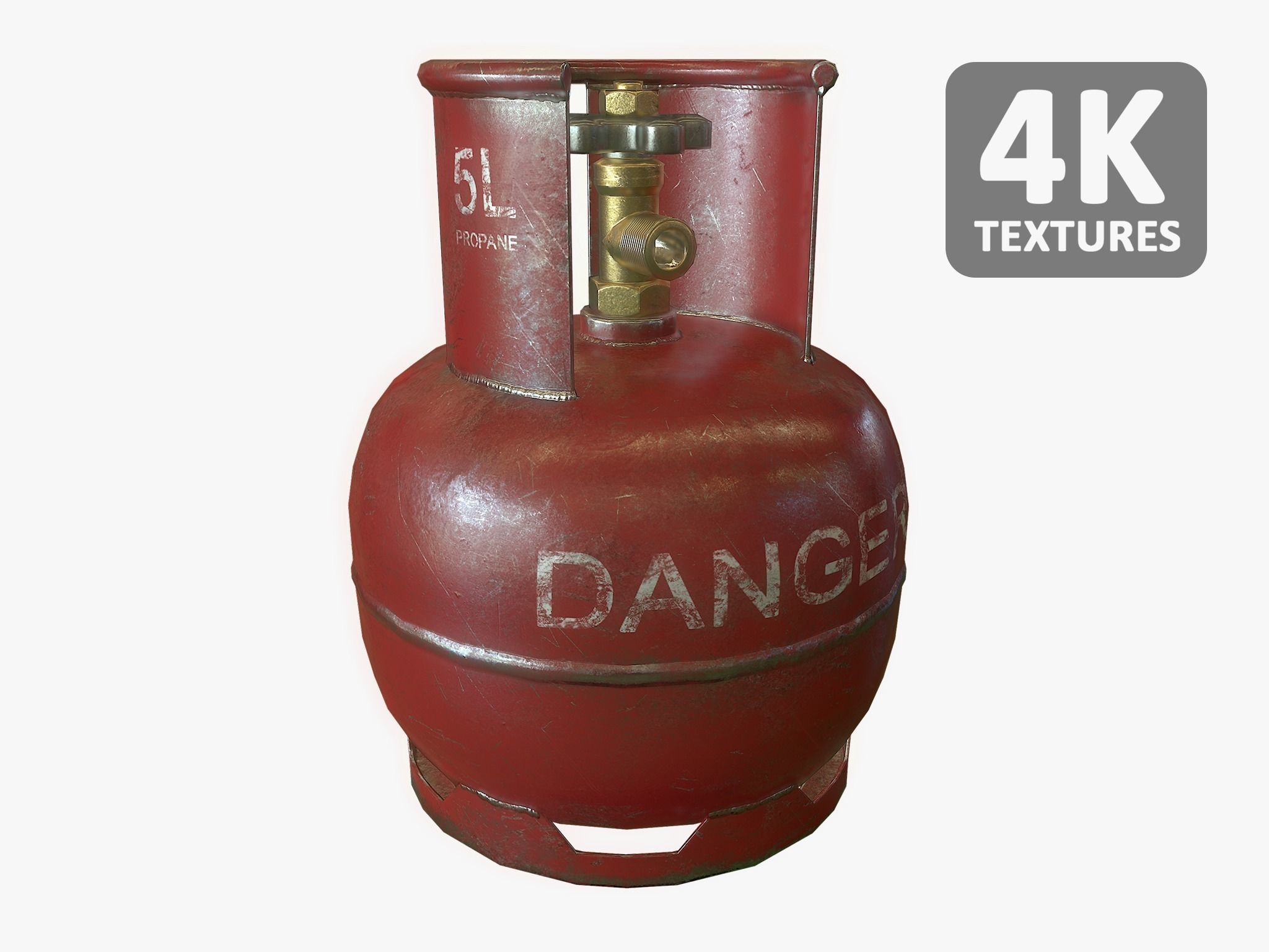 Gas Bottle 5L Low-poly 3D model_0