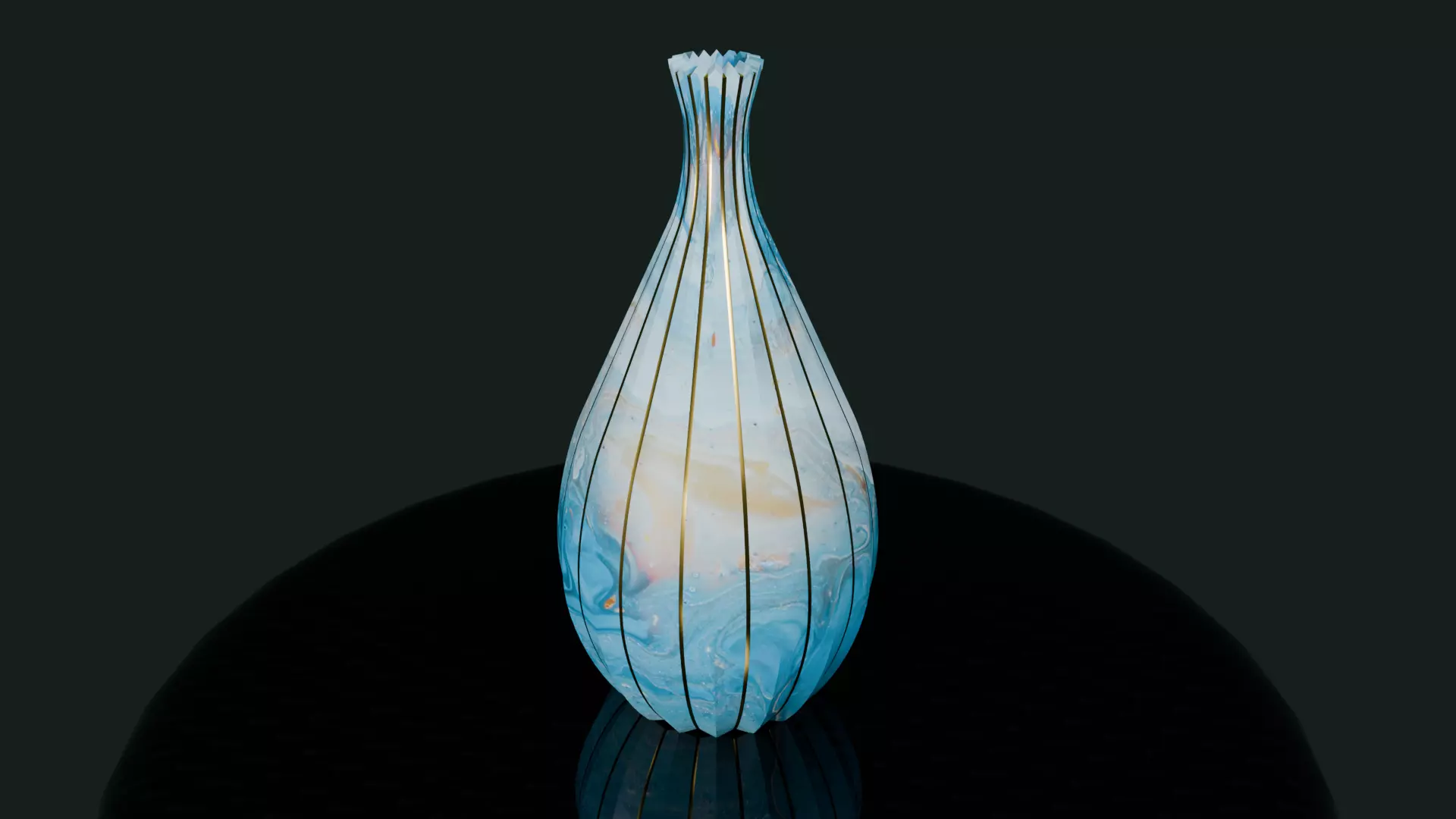 marble texture   vase Low-poly 3D model_0