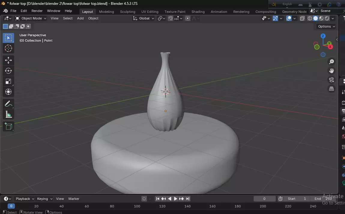 marble texture   vase Low-poly 3D model_8