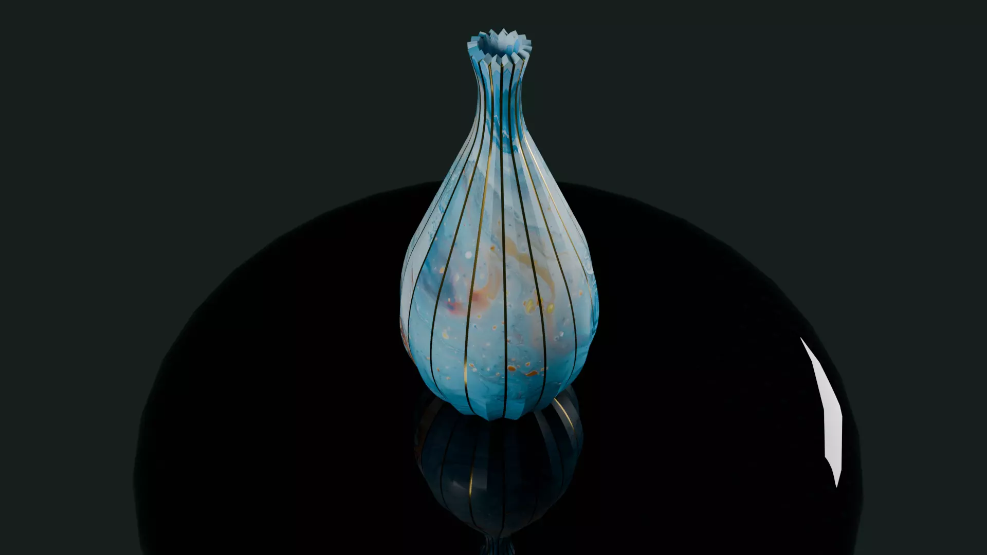 marble texture   vase Low-poly 3D model_2