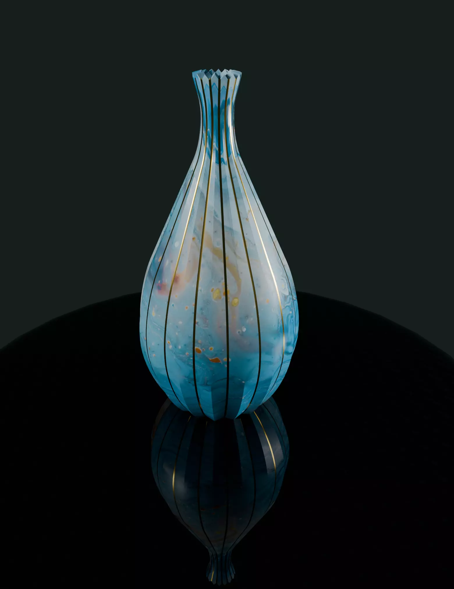 marble texture   vase Low-poly 3D model_1