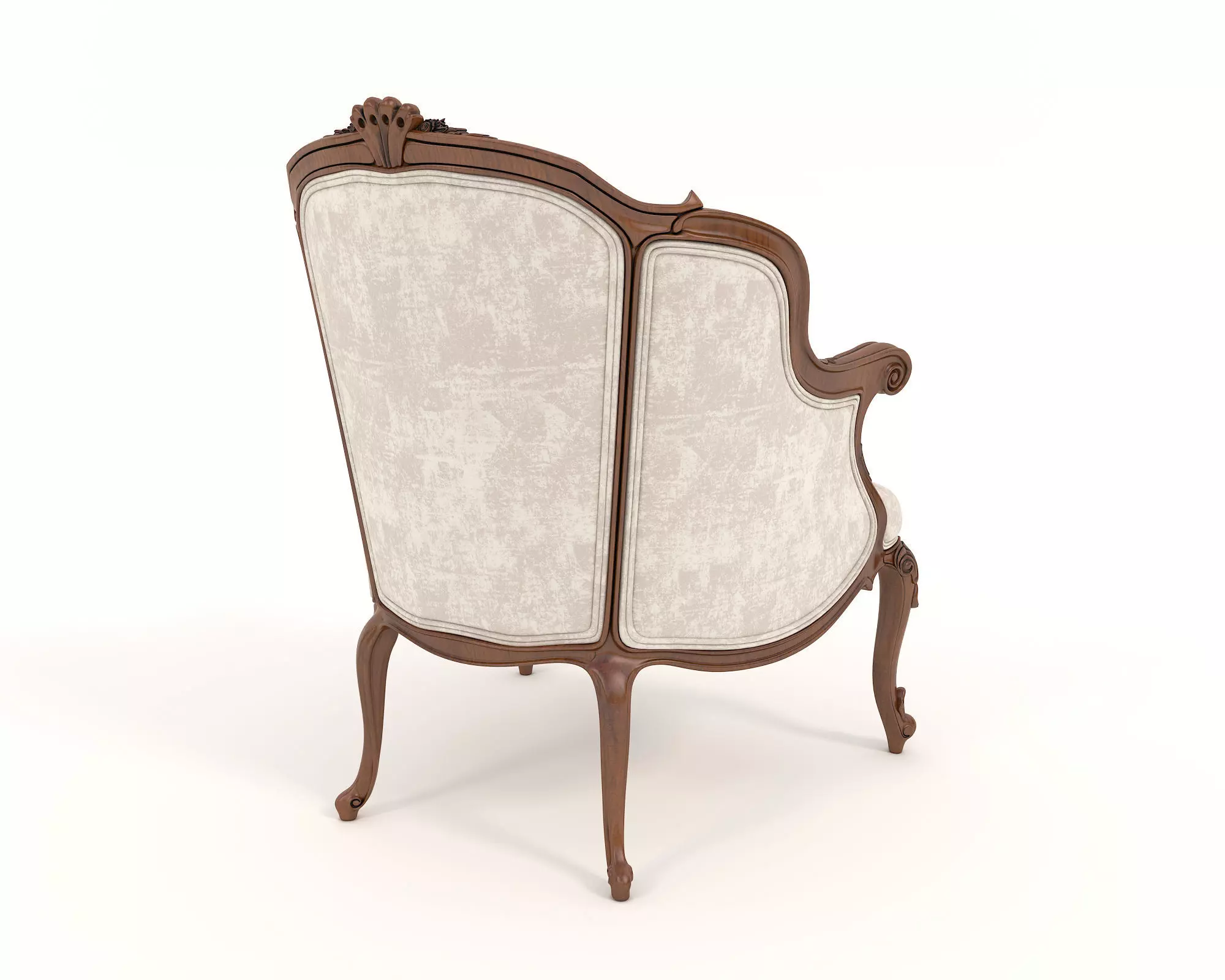 Classic European Style Coffee Table and Armchair 12 3D model_8