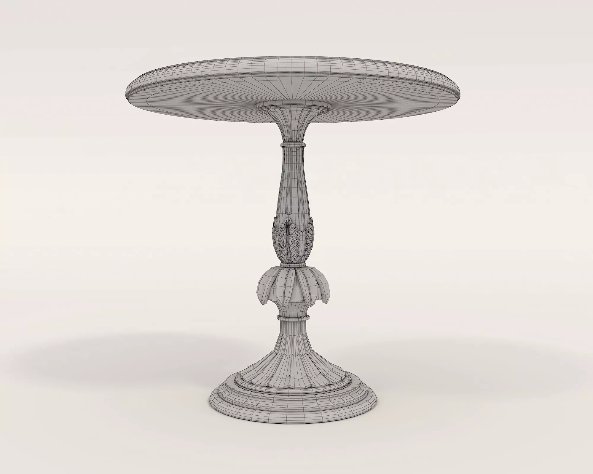Classic European Style Coffee Table and Armchair 13 3D model_11