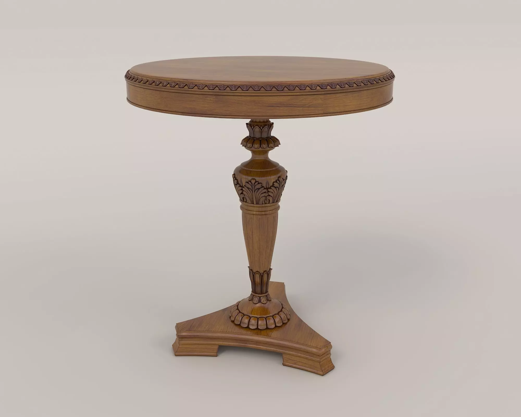 Classic European Style Coffee Table and Armchair 14 3D model_7