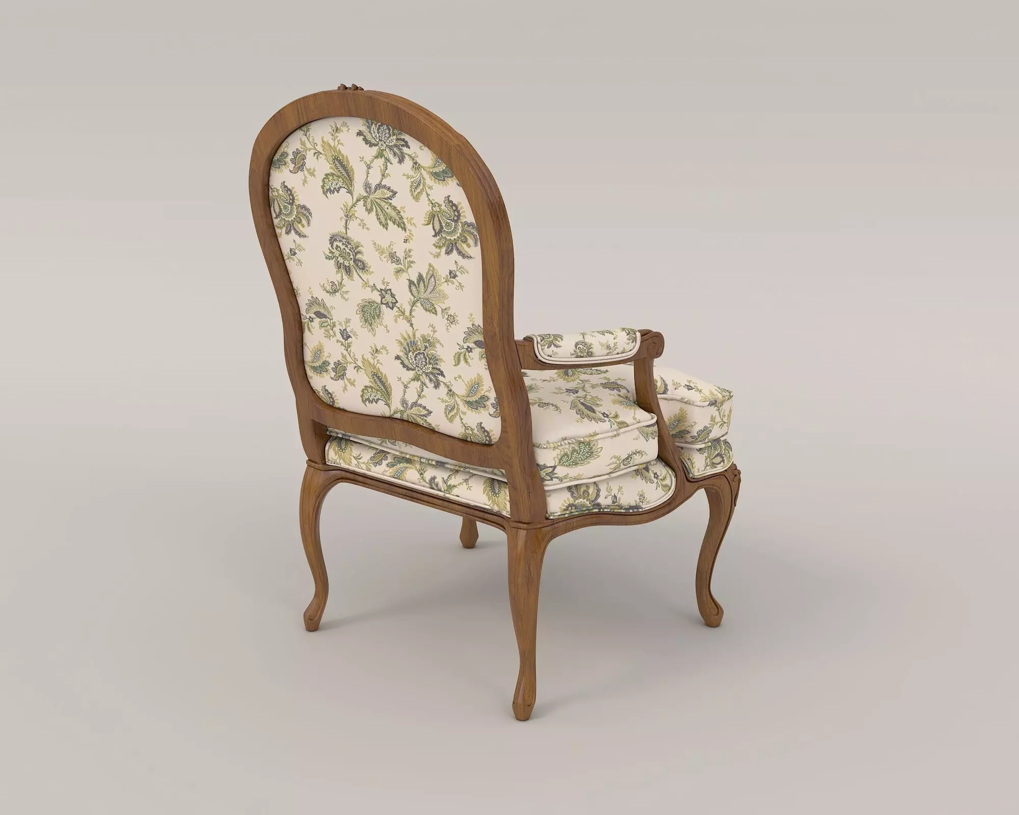 Classic European Style Coffee Table and Armchair 14 3D model_8