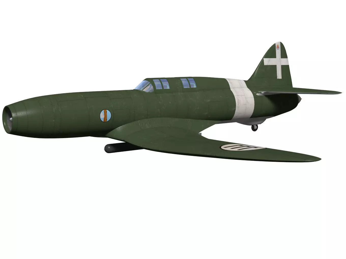 caproni campini n1 3D model_2