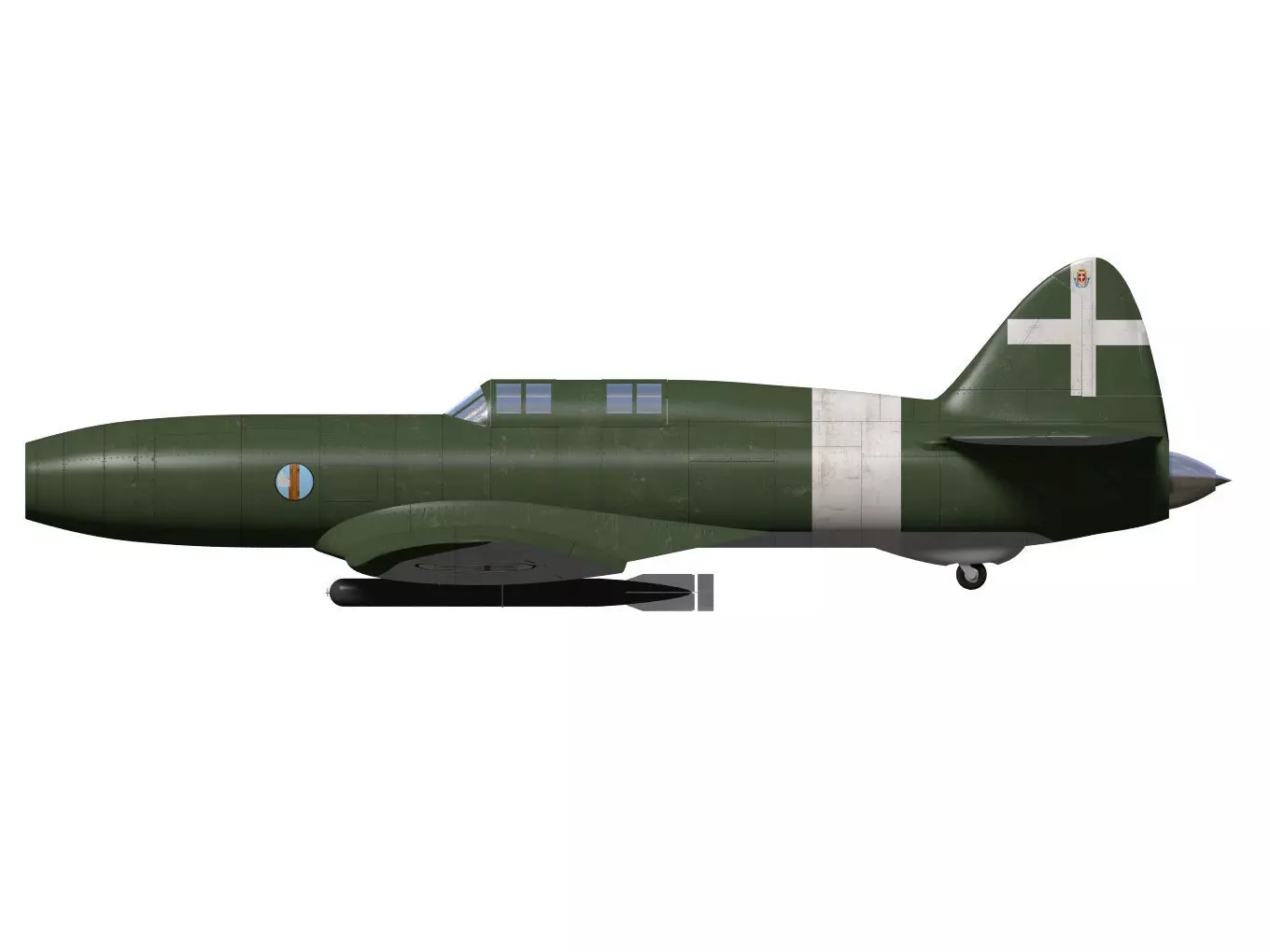 caproni campini n1 3D model_9