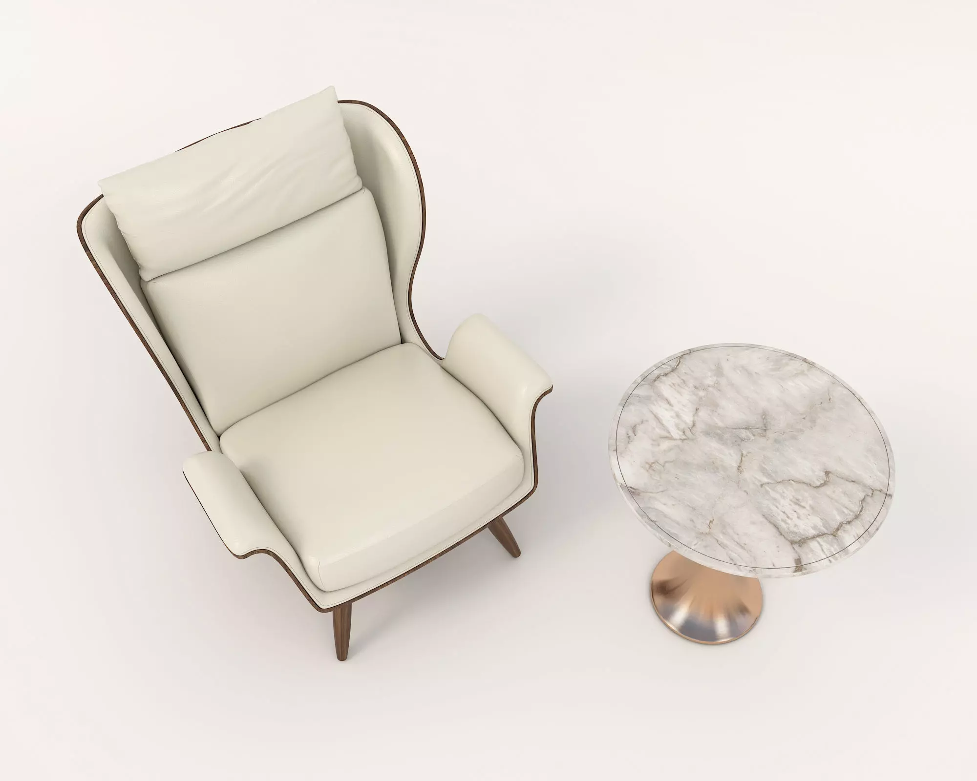 Modern Coffee Table and Armchair Set 53 3D model_1