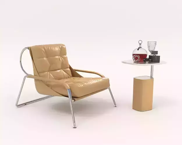 Modern Coffee Table and Armchair Set 55