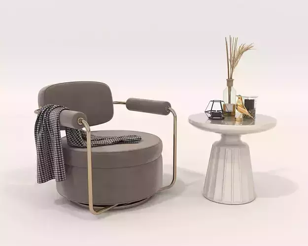 Modern Coffee Table and Armchair Set 56