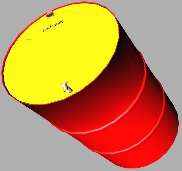 oil drum hydraulic Free 3D model