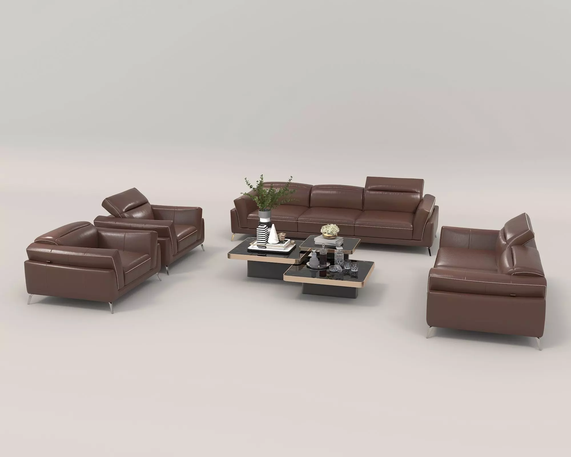 Modern Sofa and Armchair 4 3D model_0